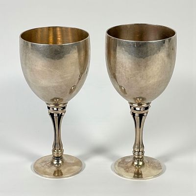 Georg Jensen Sterling Silver Goblets by Harald Nielsen. No. 532A 
Height: 5" 
Weight: 8.4ozt 