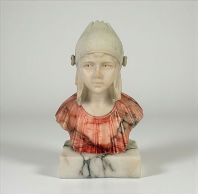 Mario Padrini Alabaster Bust. Height: 11" 
Condition: Very good with no chips or cracks