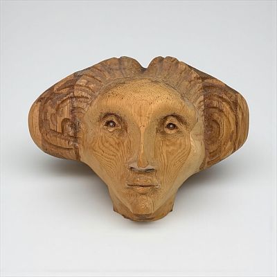 Maxine Kim Stussy Wood Carved Sculpture. Dimensions: 14 1/2"T x 13”L x 22”W 
Condition: Light 