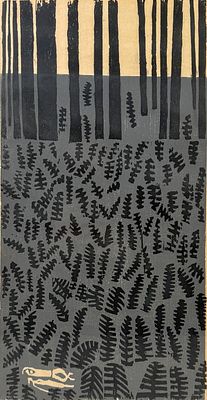 Margo Hoff “Edge of the Forest?? Woodcut. Signed, titled &amp; numbered on bottom 
Edition: 