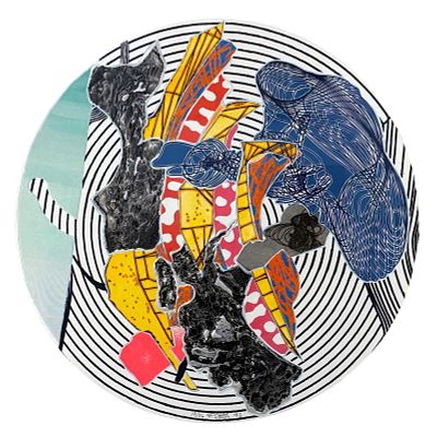 Frank Stella "Egyplosis" Lithograph, Etching, Aquatint, Relief. Title: Egyplosis, from Imaginary 