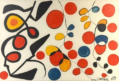 Alxender Calder "Spring Carnival" Lithograph. Plate signed and dated lower right 
Frame: 24" x 