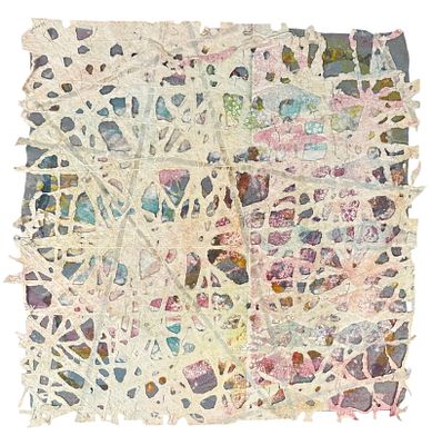 William Weege Hand Made Paper Mixed Media 1980. Signed: Lower right &amp; upper left corners. 