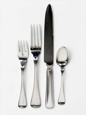 (17pc) Buccellati "Milano" Sterling Flatware Set. Lot Includes: 
(4) Dinner Knives - 10" Long 