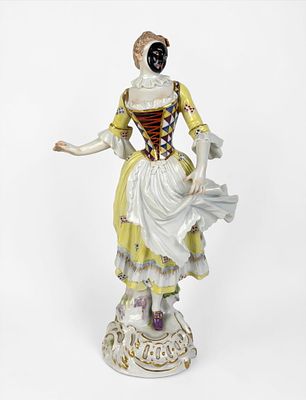 Meissen "Columbina" Porcelain Figure. Marked on the bottom of the figure. 
Dimensions: 9" x 5" x 