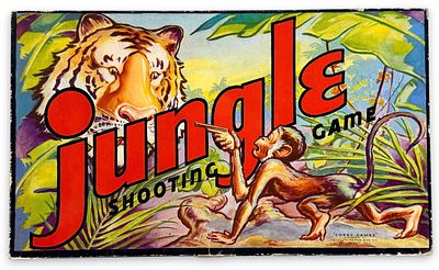 1942 Jungle Shooting Game. Produced by Corey Games. 
Dimensions: 17" Wide x 10" Deep x 1" Tall 