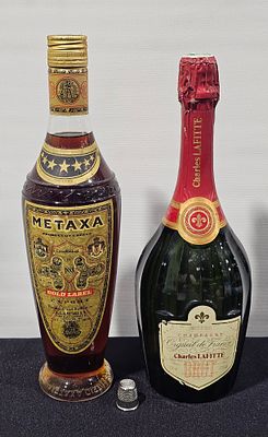 Brandy metaxa e champanhe charles lafitte
