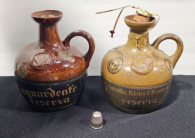 2 garrafas de aguardente decanter