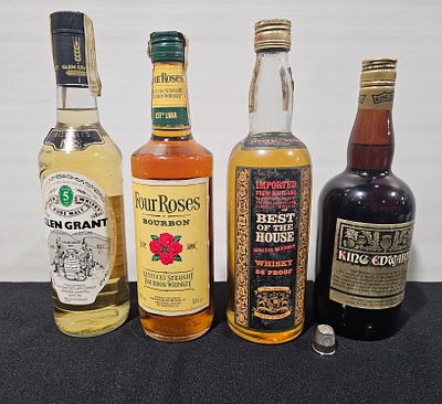 4 garrafas de whisky diversas