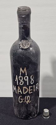Garrafa vinho madeira malvasia 1898 gabriel quintal