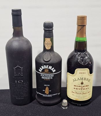 3 garrafas de vinho do porto diversas