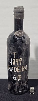 Garrafa vinho madeira terrantez 1899 gabriel quintal