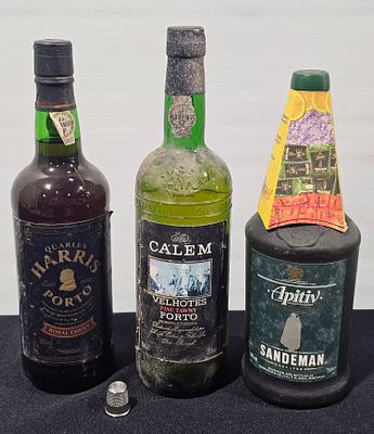 3 garrafas de vinho do porto diversas