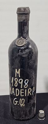 Garrafa vinho madeira malvasia 1898 gabriel quintal