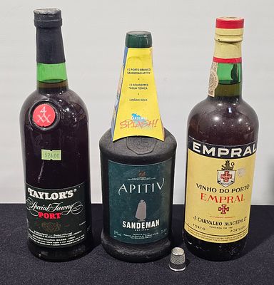 3 garrafas de vinho do porto diversas
