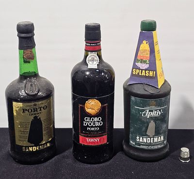 3 garrafas de vinho do porto diversas