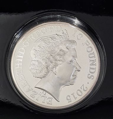 10 pounds winston churchill em prata, 5 onças