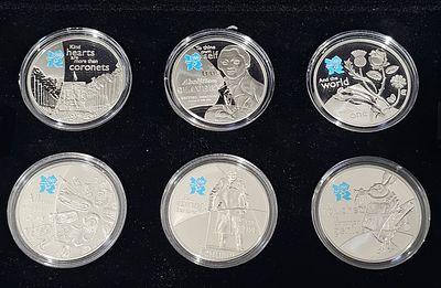 The royal mint a celebrations of britain 5£ proof em prata 925