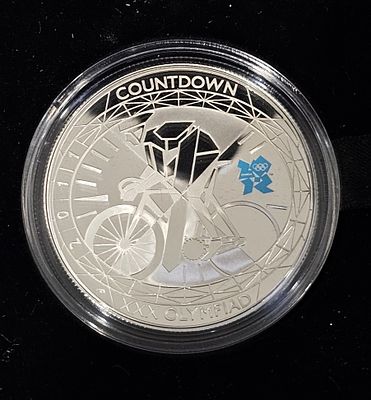 5 libras londres 2011 do countdown dos jogos olímpicos de 2012, em prata 925 proof