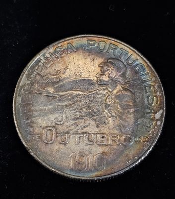 1 escudo de prata da comemoração do 5 de Outubro de 1910