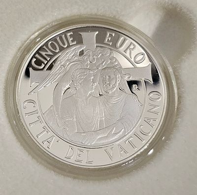5 euros vaticano 2014 papa francisco proof em prata 925