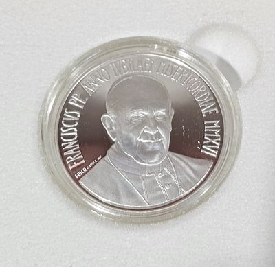 5 euros da 49º jornada mundial da paz 2016, em prata 925 proof