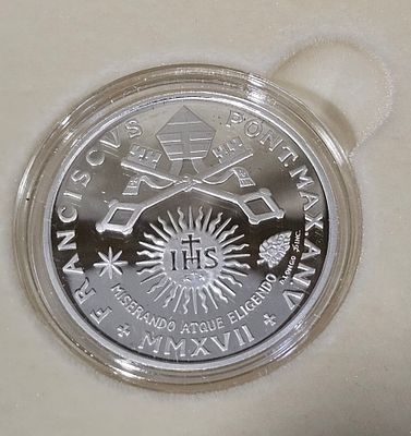 5 euros pontificado do papa João Paulo II proof em prata 925