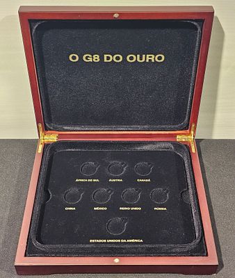 Estojo novo para moedas de ouro (o g8 do ouro)