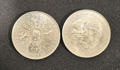 Moeda spencer 1981 e elizabeth II 1980