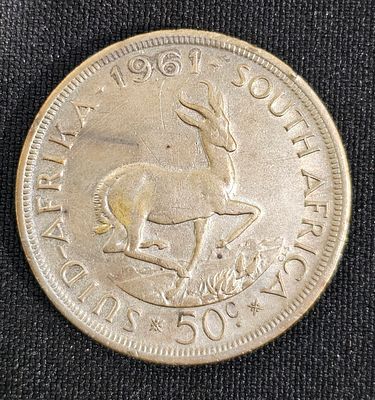 50 cent africa do sul 1961 em prata
