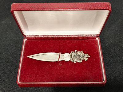 Estojo com marcador de livro em prata com 11,5 gramas