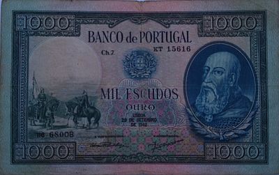 1000 escudos D. Afonso Henriques chapa 7 - 1942