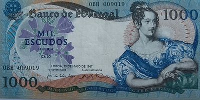 1000 escudos Maria II 1967