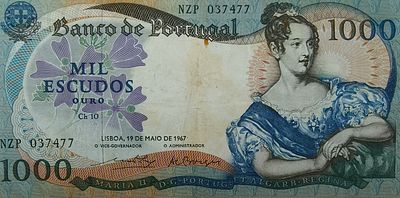 1000 escudos Maria II 1967