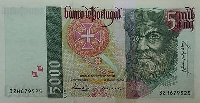 5000 escudos Vasco da Gama
