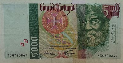 5000 escudos Vasco da Gama