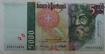 5000 escudos Vasco da Gama