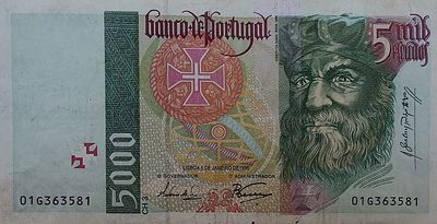 5000 escudos Vasco da Gama