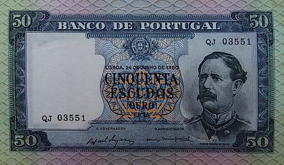 50 escudos Fontes Pereira chapa 7 1960