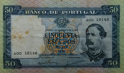 50 escudos Fontes Pereira chapa 7 1960