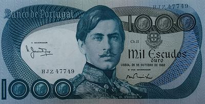 1000 escudos D. Pedro V 1962