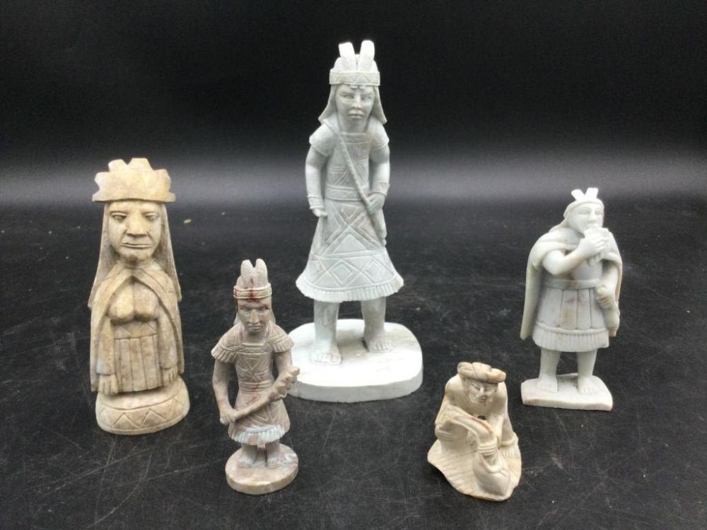 Lot 35: Carved Stone Statues