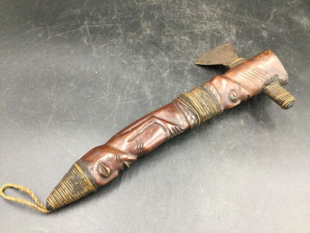 Lot 93: Vintage Carved Ceremonial Axe