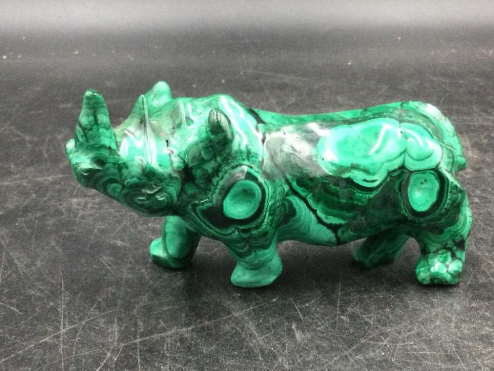 Lot 104: Malachite Hippo
