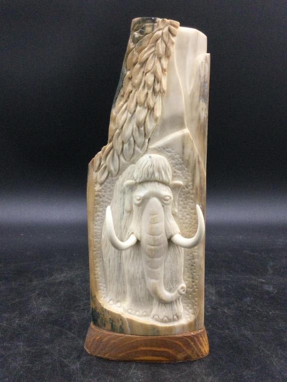 Lot 106: Carved Fossilized Mammoth