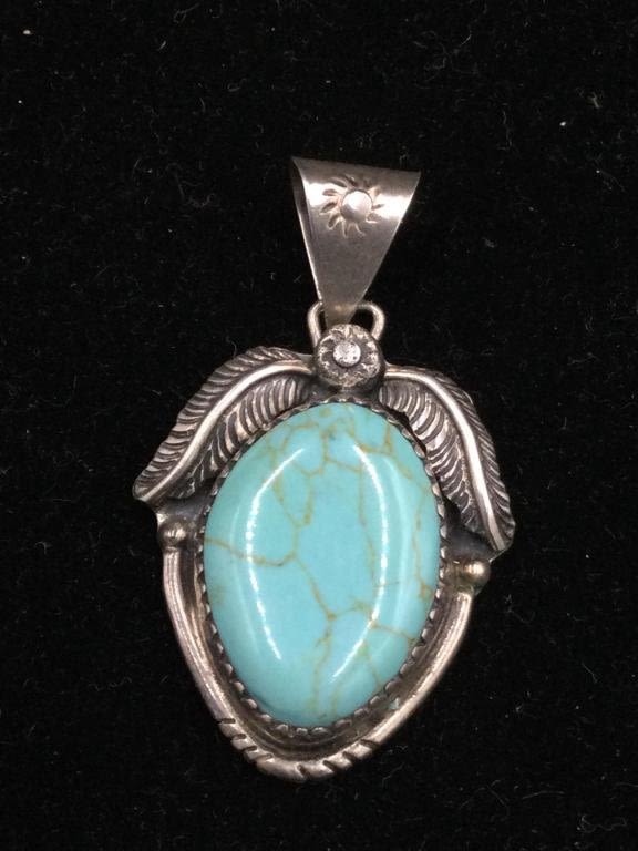 Lot 133: Native American Pendant Turquoise