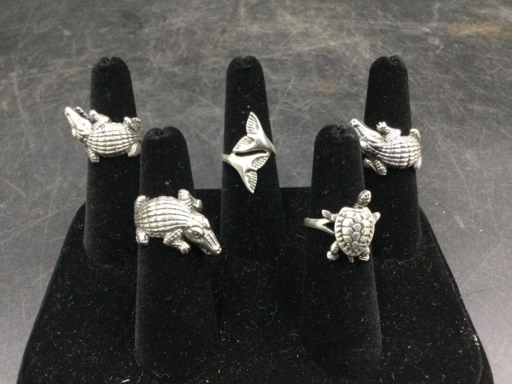 Lot 180: Nautical Sterling Rings