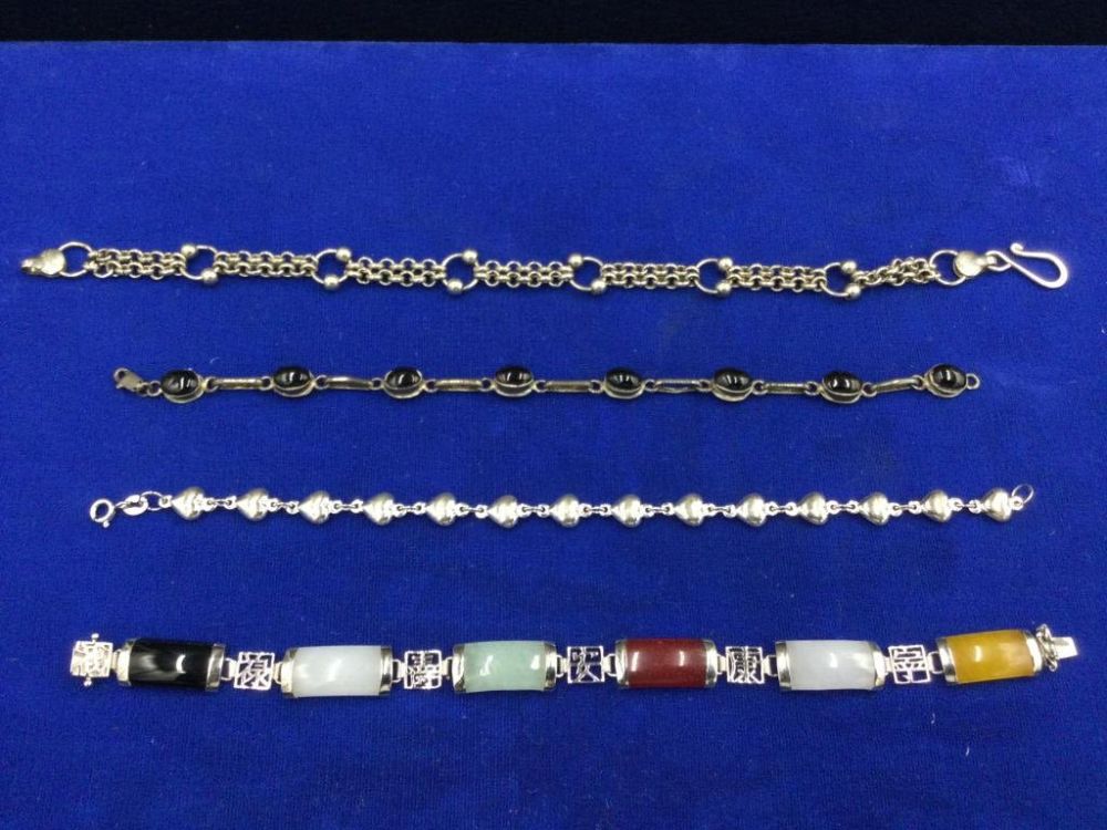 Lot 199: Sterling Bracelets