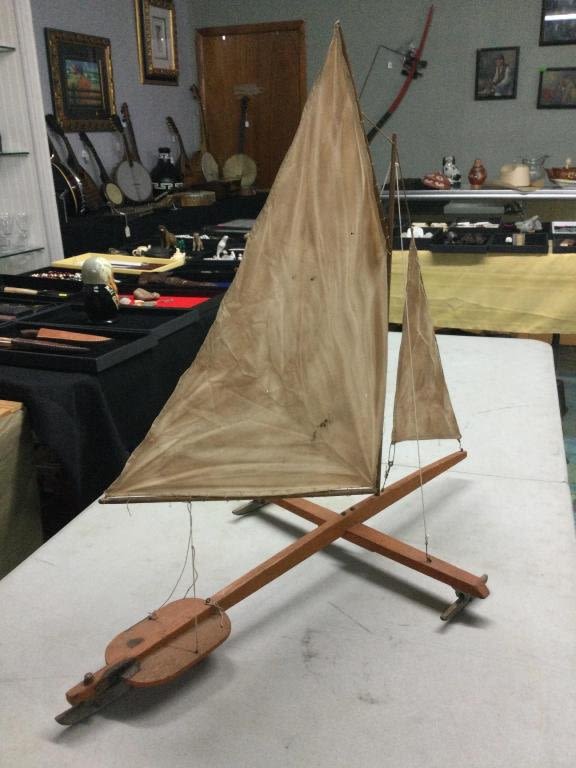 Lot 218: Vintage Wood Sail Boat