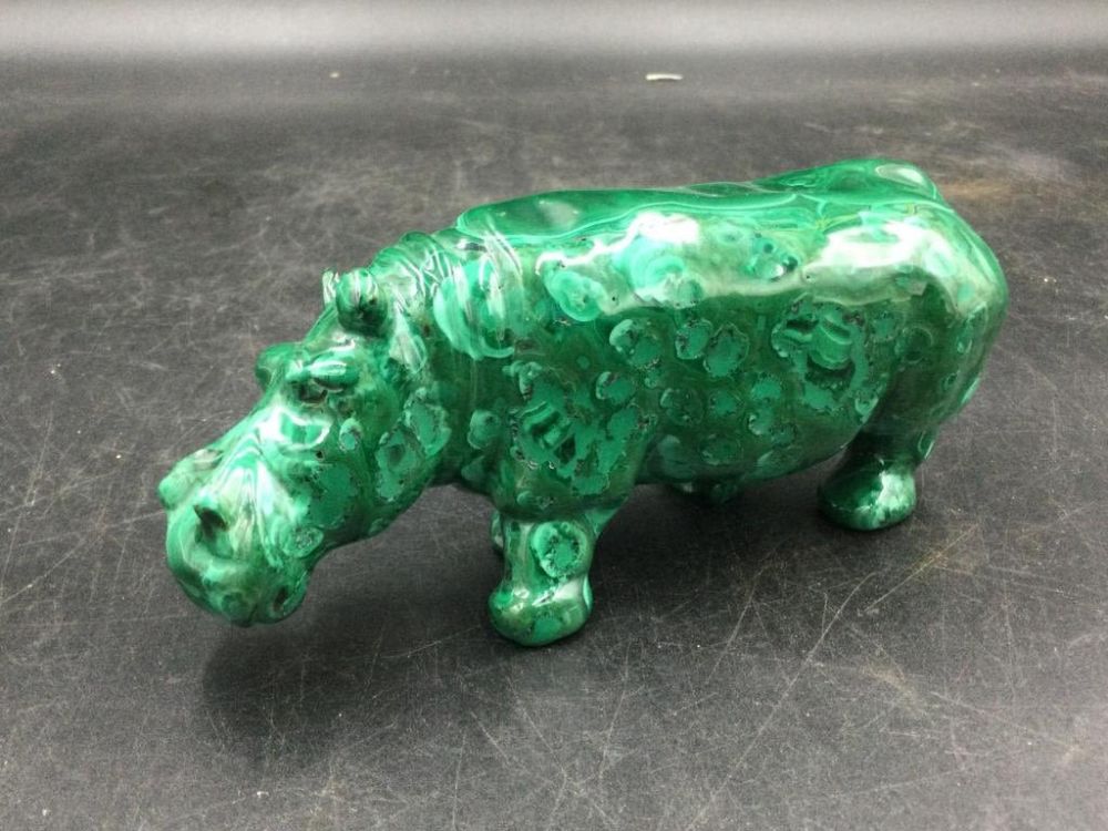 Lot 222: Malachite Hippo